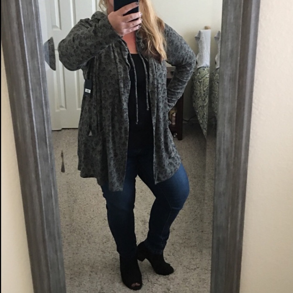 LUCKY BRAND Hooded Cardigan (Size: L) NWT